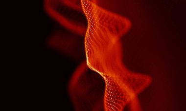 Arka kırmızı geometrik plan. Bağlantı yapısı. Bilim arka plan. Fütüristik teknoloji Hud öğesi. onnecting noktalar ve çizgiler. Büyük veri görselleştirme ve iş .