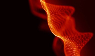 Arka kırmızı geometrik plan. Bağlantı yapısı. Bilim arka plan. Fütüristik teknoloji Hud öğesi. onnecting noktalar ve çizgiler. Büyük veri görselleştirme ve iş .