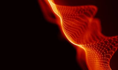 Arka kırmızı geometrik plan. Bağlantı yapısı. Bilim arka plan. Fütüristik teknoloji Hud öğesi. onnecting noktalar ve çizgiler. Büyük veri görselleştirme ve iş .