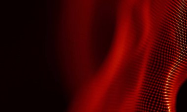 Arka kırmızı geometrik plan. Bağlantı yapısı. Bilim arka plan. Fütüristik teknoloji Hud öğesi. onnecting noktalar ve çizgiler. Büyük veri görselleştirme ve iş .