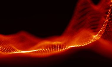 Arka kırmızı geometrik plan. Bağlantı yapısı. Bilim arka plan. Fütüristik teknoloji Hud öğesi. onnecting noktalar ve çizgiler. Büyük veri görselleştirme ve iş .