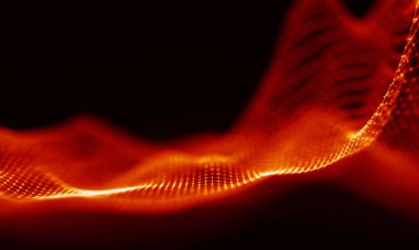 Arka kırmızı geometrik plan. Bağlantı yapısı. Bilim arka plan. Fütüristik teknoloji Hud öğesi. onnecting noktalar ve çizgiler. Büyük veri görselleştirme ve iş .