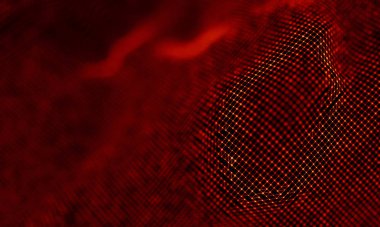 Arka kırmızı geometrik plan. Bağlantı yapısı. Bilim arka plan. Fütüristik teknoloji Hud öğesi. onnecting noktalar ve çizgiler. Büyük veri görselleştirme ve iş .