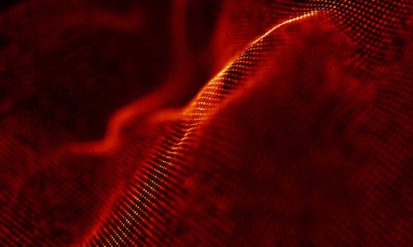 Arka kırmızı geometrik plan. Bağlantı yapısı. Bilim arka plan. Fütüristik teknoloji Hud öğesi. onnecting noktalar ve çizgiler. Büyük veri görselleştirme ve iş .