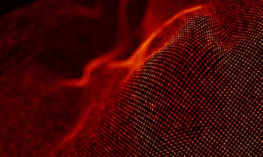 Arka kırmızı geometrik plan. Bağlantı yapısı. Bilim arka plan. Fütüristik teknoloji Hud öğesi. onnecting noktalar ve çizgiler. Büyük veri görselleştirme ve iş .