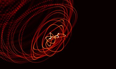 Arka kırmızı geometrik plan. Bağlantı yapısı. Bilim arka plan. Fütüristik teknoloji Hud öğesi. onnecting noktalar ve çizgiler. Büyük veri görselleştirme ve iş .