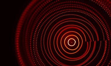 Arka kırmızı geometrik plan. Bağlantı yapısı. Bilim arka plan. Fütüristik teknoloji Hud öğesi. onnecting noktalar ve çizgiler. Büyük veri görselleştirme ve iş .