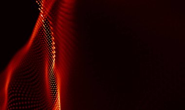 Arka kırmızı geometrik plan. Bağlantı yapısı. Bilim arka plan. Fütüristik teknoloji Hud öğesi. onnecting noktalar ve çizgiler. Büyük veri görselleştirme ve iş .