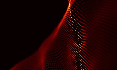 Arka kırmızı geometrik plan. Bağlantı yapısı. Bilim arka plan. Fütüristik teknoloji Hud öğesi. onnecting noktalar ve çizgiler. Büyük veri görselleştirme ve iş .