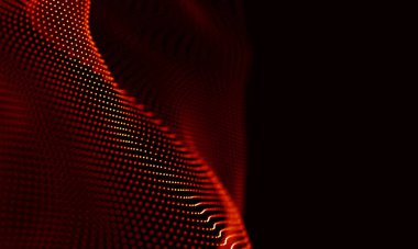 Arka kırmızı geometrik plan. Bağlantı yapısı. Bilim arka plan. Fütüristik teknoloji Hud öğesi. onnecting noktalar ve çizgiler. Büyük veri görselleştirme ve iş .