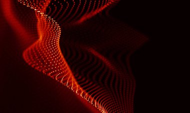 Arka kırmızı geometrik plan. Bağlantı yapısı. Bilim arka plan. Fütüristik teknoloji Hud öğesi. onnecting noktalar ve çizgiler. Büyük veri görselleştirme ve iş .
