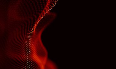 Arka kırmızı geometrik plan. Bağlantı yapısı. Bilim arka plan. Fütüristik teknoloji Hud öğesi. onnecting noktalar ve çizgiler. Büyük veri görselleştirme ve iş .