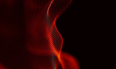 Arka kırmızı geometrik plan. Bağlantı yapısı. Bilim arka plan. Fütüristik teknoloji Hud öğesi. onnecting noktalar ve çizgiler. Büyük veri görselleştirme ve iş .