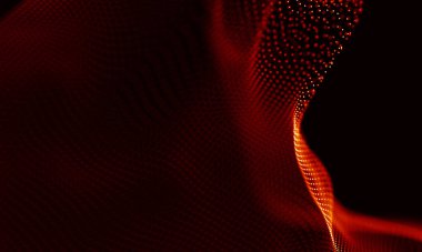 Arka kırmızı geometrik plan. Bağlantı yapısı. Bilim arka plan. Fütüristik teknoloji Hud öğesi. onnecting noktalar ve çizgiler. Büyük veri görselleştirme ve iş .