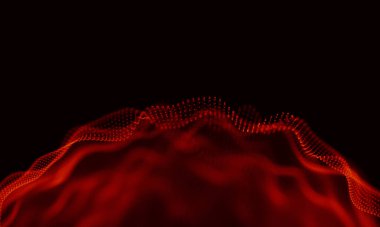 Arka kırmızı geometrik plan. Bağlantı yapısı. Bilim arka plan. Fütüristik teknoloji Hud öğesi. onnecting noktalar ve çizgiler. Büyük veri görselleştirme ve iş .