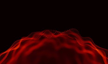 Arka kırmızı geometrik plan. Bağlantı yapısı. Bilim arka plan. Fütüristik teknoloji Hud öğesi. onnecting noktalar ve çizgiler. Büyük veri görselleştirme ve iş .