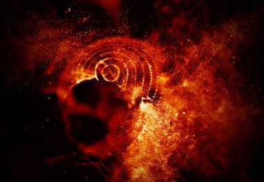 Soyut mavi 3d aydınlatmalı kafes küre bozuk. Neon işareti. Fütüristik teknoloji Hud öğesi. Zarif soyut küre yok. Büyük veri görselleştirme .