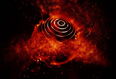 Soyut mavi 3d aydınlatmalı kafes küre bozuk. Neon işareti. Fütüristik teknoloji Hud öğesi. Zarif soyut küre yok. Büyük veri görselleştirme .