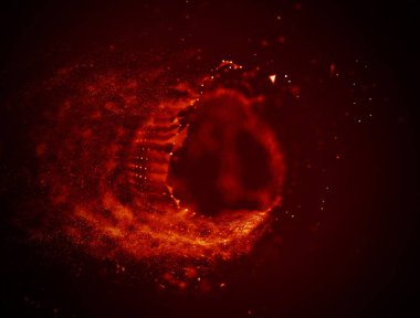 Soyut mavi 3d aydınlatmalı kafes küre bozuk. Neon işareti. Fütüristik teknoloji Hud öğesi. Zarif soyut küre yok. Büyük veri görselleştirme .