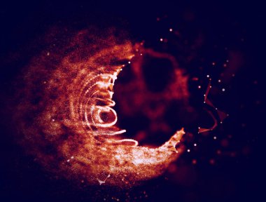 Soyut mavi 3d aydınlatmalı kafes küre bozuk. Neon işareti. Fütüristik teknoloji Hud öğesi. Zarif soyut küre yok. Büyük veri görselleştirme .