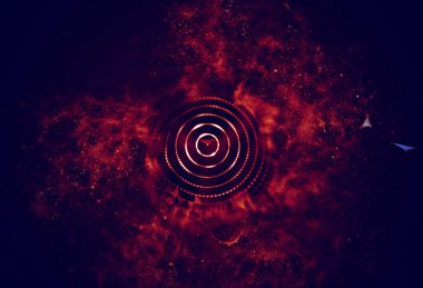 Soyut mavi 3d aydınlatmalı kafes küre bozuk. Neon işareti. Fütüristik teknoloji Hud öğesi. Zarif soyut küre yok. Büyük veri görselleştirme .