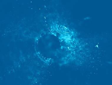 Soyut mavi 3d aydınlatmalı kafes küre bozuk. Neon işareti. Fütüristik teknoloji Hud öğesi. Zarif soyut küre yok. Büyük veri görselleştirme .