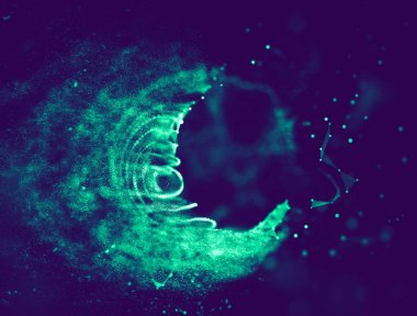 Soyut mavi 3d aydınlatmalı kafes küre bozuk. Neon işareti. Fütüristik teknoloji Hud öğesi. Zarif soyut küre yok. Büyük veri görselleştirme .