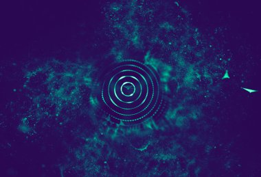 Soyut mavi 3d aydınlatmalı kafes küre bozuk. Neon işareti. Fütüristik teknoloji Hud öğesi. Zarif soyut küre yok. Büyük veri görselleştirme .