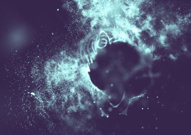 Soyut mavi 3d aydınlatmalı kafes küre bozuk. Neon işareti. Fütüristik teknoloji Hud öğesi. Zarif soyut küre yok. Büyük veri görselleştirme. Mavi arka plan