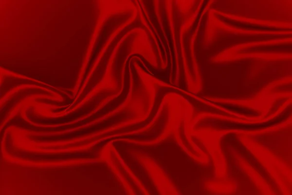 Red silk fabric texture cloth backdrop. Color closeup background. — Stock Photo, Image