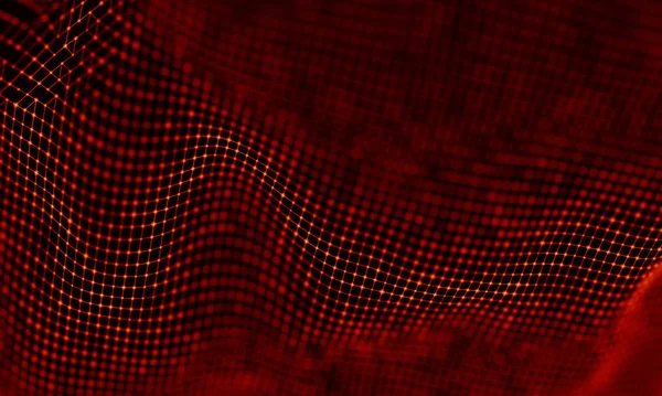 Arka kırmızı geometrik plan. Bağlantı yapısı. Bilim arka plan. Fütüristik teknoloji Hud öğesi. onnecting noktalar ve çizgiler. Büyük veri görselleştirme ve iş .