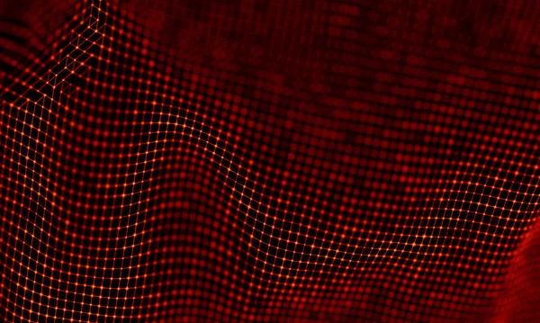 Arka kırmızı geometrik plan. Bağlantı yapısı. Bilim arka plan. Fütüristik teknoloji Hud öğesi. onnecting noktalar ve çizgiler. Büyük veri görselleştirme ve iş .