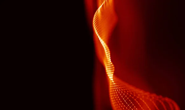 추상 붉은 기하학적 배경. 연결 구조입니다. 과학 배경입니다. 미래 기술 Hud 요소입니다. onnecting 점 들과 라인 큰 데이터 시각화 및 비즈니스 . — 스톡 사진