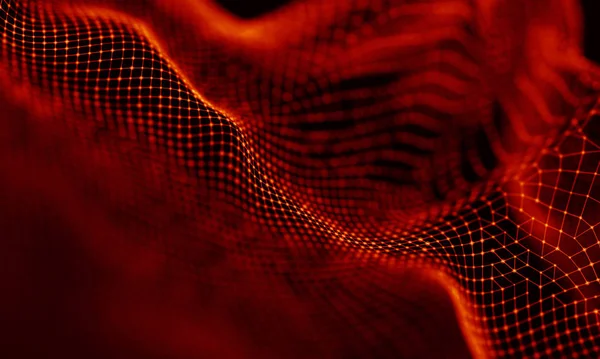Arka kırmızı geometrik plan. Bağlantı yapısı. Bilim arka plan. Fütüristik teknoloji Hud öğesi. onnecting noktalar ve çizgiler. Büyük veri görselleştirme ve iş .