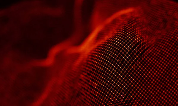 Arka kırmızı geometrik plan. Bağlantı yapısı. Bilim arka plan. Fütüristik teknoloji Hud öğesi. onnecting noktalar ve çizgiler. Büyük veri görselleştirme ve iş .