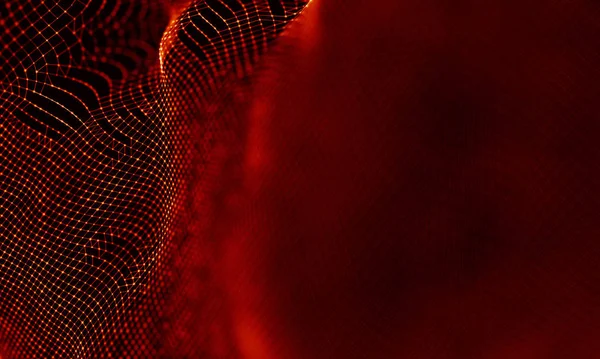 Arka kırmızı geometrik plan. Bağlantı yapısı. Bilim arka plan. Fütüristik teknoloji Hud öğesi. onnecting noktalar ve çizgiler. Büyük veri görselleştirme ve iş .