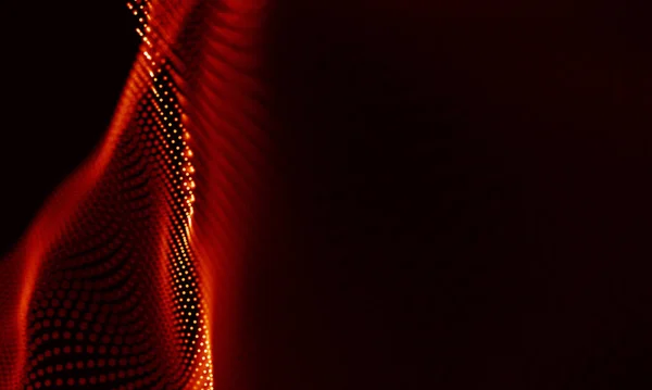 Fundo geométrico vermelho abstrato. Estrutura de ligação. Antecedentes. Elemento de tecnologia futurista HUD. onnecting pontos e linhas. Visualização de Big Data e Negócios  . — Fotografia de Stock