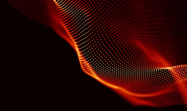 Abstract Red Geometrical Background . Connection structure. Science background. Futuristic Technology HUD Element . onnecting dots and lines . Big data visualization and Business . — Stock Photo, Image