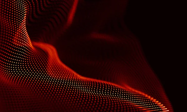 Arka kırmızı geometrik plan. Bağlantı yapısı. Bilim arka plan. Fütüristik teknoloji Hud öğesi. onnecting noktalar ve çizgiler. Büyük veri görselleştirme ve iş .