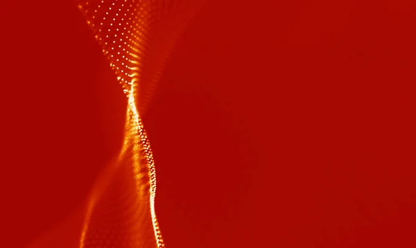 Astratto sfondo geometrico rosso. Struttura di collegamento. Formazione scientifica. Tecnologia futuristica HUD Element. puntini e linee di congiunzione. Visualizzazione dei Big Data e Business  . — Foto Stock