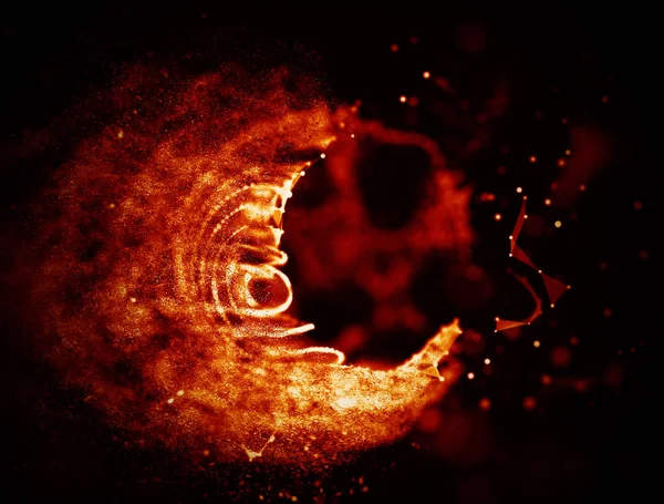 Soyut mavi 3d aydınlatmalı kafes küre bozuk. Neon işareti. Fütüristik teknoloji Hud öğesi. Zarif soyut küre yok. Büyük veri görselleştirme .