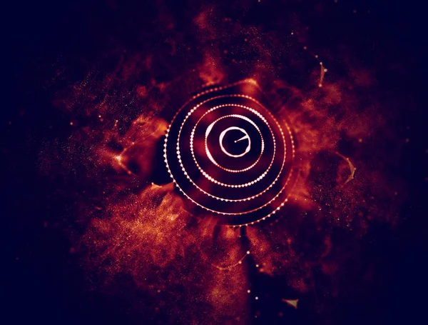 Soyut mavi 3d aydınlatmalı kafes küre bozuk. Neon işareti. Fütüristik teknoloji Hud öğesi. Zarif soyut küre yok. Büyük veri görselleştirme .