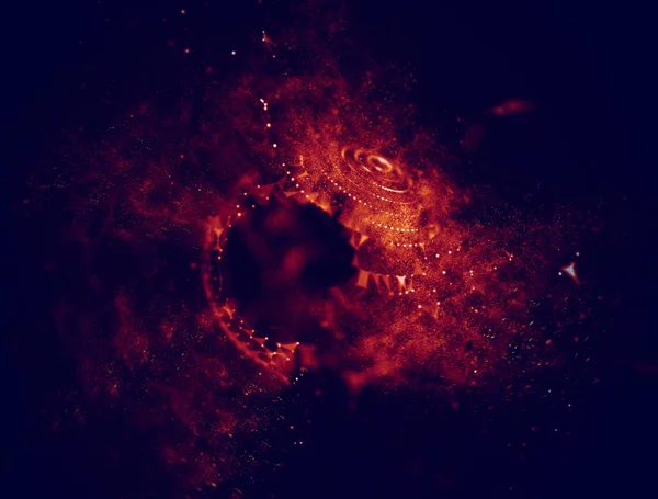 Soyut mavi 3d aydınlatmalı kafes küre bozuk. Neon işareti. Fütüristik teknoloji Hud öğesi. Zarif soyut küre yok. Büyük veri görselleştirme .