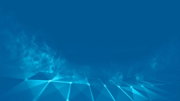 Astratto blu 3d illuminato distorto maglia Sfera. Neon Sign. Tecnologia futuristica HUD Element. Elegante sfera astratta distrutta. Visualizzazione Big Data  . — Foto Stock