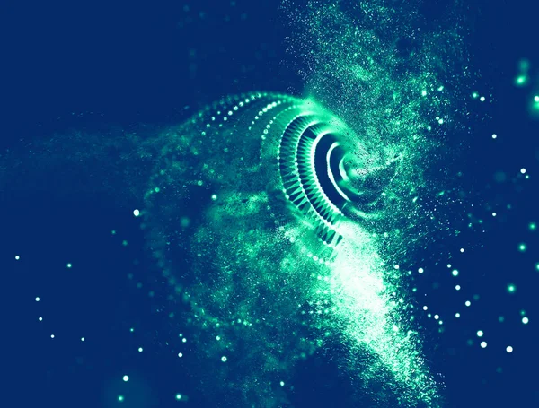 Soyut mavi 3d aydınlatmalı kafes küre bozuk. Neon işareti. Fütüristik teknoloji Hud öğesi. Zarif soyut küre yok. Büyük veri görselleştirme .