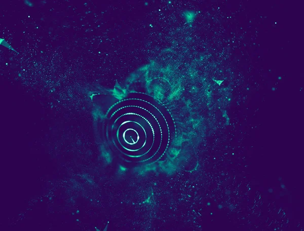 Soyut mavi 3d aydınlatmalı kafes küre bozuk. Neon işareti. Fütüristik teknoloji Hud öğesi. Zarif soyut küre yok. Büyük veri görselleştirme .