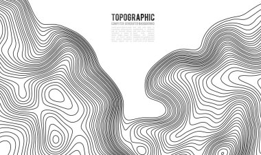 Topografik harita kontur arka plan. Topo harita yükseklik ile. Kontur harita vektör. Coğrafi dünya topografik harita kılavuz tasarlamak vektör çizim. Dağ iz çizgi harita tasarım hiking .