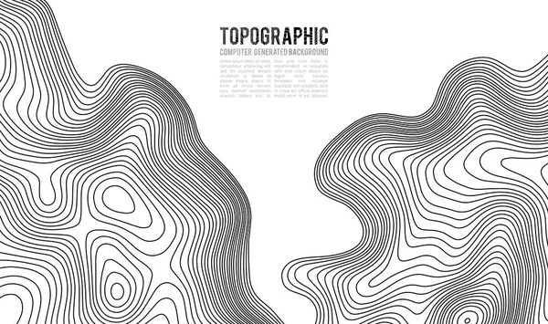 Mapa topográfico contorno fundo. Topo mapa com elevação. Vetor de mapa de contorno. Geographic World Topography map grid abstract vector illustration (em inglês). Montanha caminhadas trilha linha mapa design  . —  Vetores de Stock