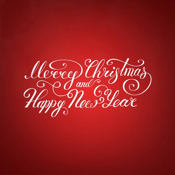 Feliz Natal Texto. Feliz Ano Novo vetor ilustração lettering design EPS 10. Cartão de Natal — Vetor de Stock