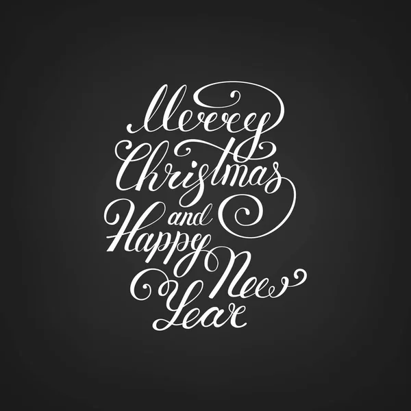 Merry Christmas Text .Happy New Year vector illustration lettering design EPS 10. Christmas card — Stock Vector